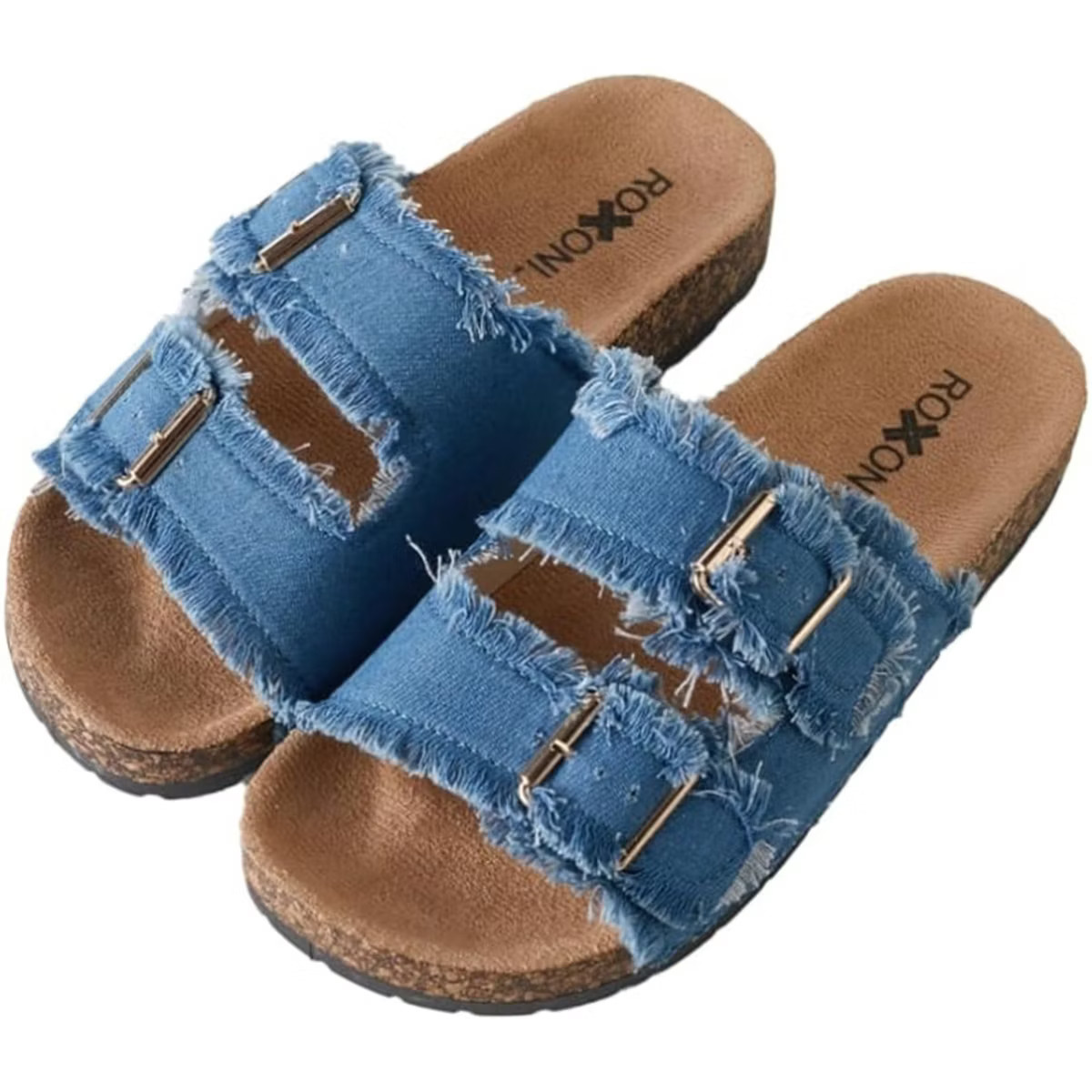 Roxoni Women's Double Buckle Sandals with EVA Insole & Non-Slip Sole | Target