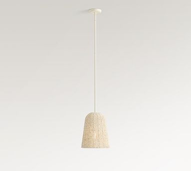 Montauk Wood Bead Bell Pendant (11") | Pottery Barn (US)
