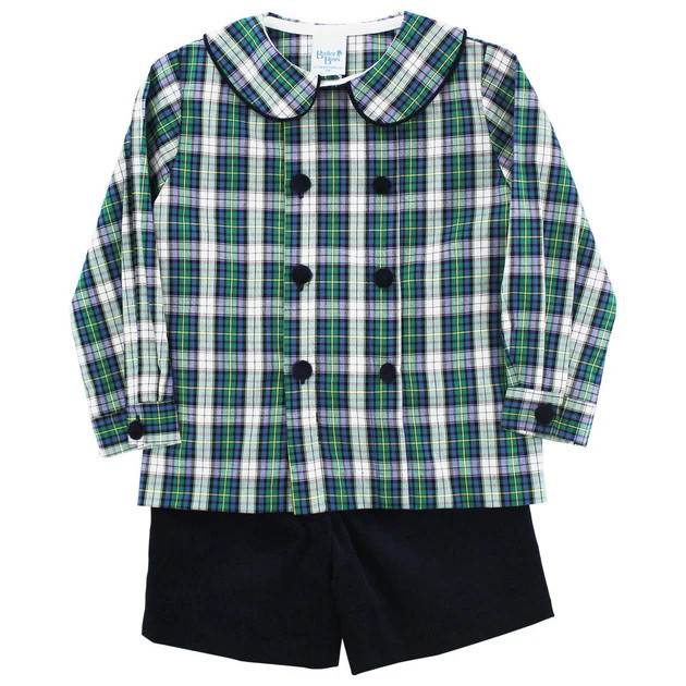 Noble Plaid- Dressy Short Set | The Bailey Boys