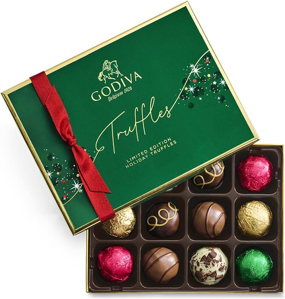 Godiva Chocolatier Holiday Truffle Flight - 12 Piece Limited Edition Assorted Gift Box – Gourme... | Amazon (US)