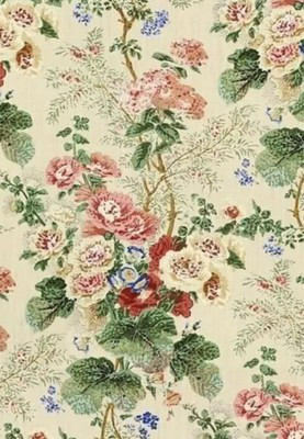 Lee Jofa Althea - Poppy/Sage/Cream 100% Linen 15 Yards  | eBay | eBay US