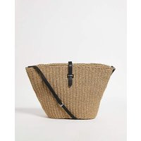 Large Raffia Basket Beach Bag | Simply Be (UK)