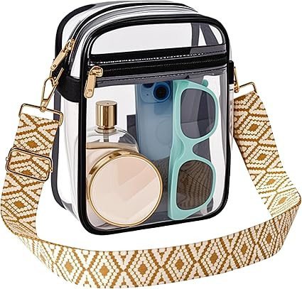 Bagenius Clear Bag for Stadium Events, Clear Purse with Removable Strap, Sports Fan Messenger Bag... | Amazon (US)