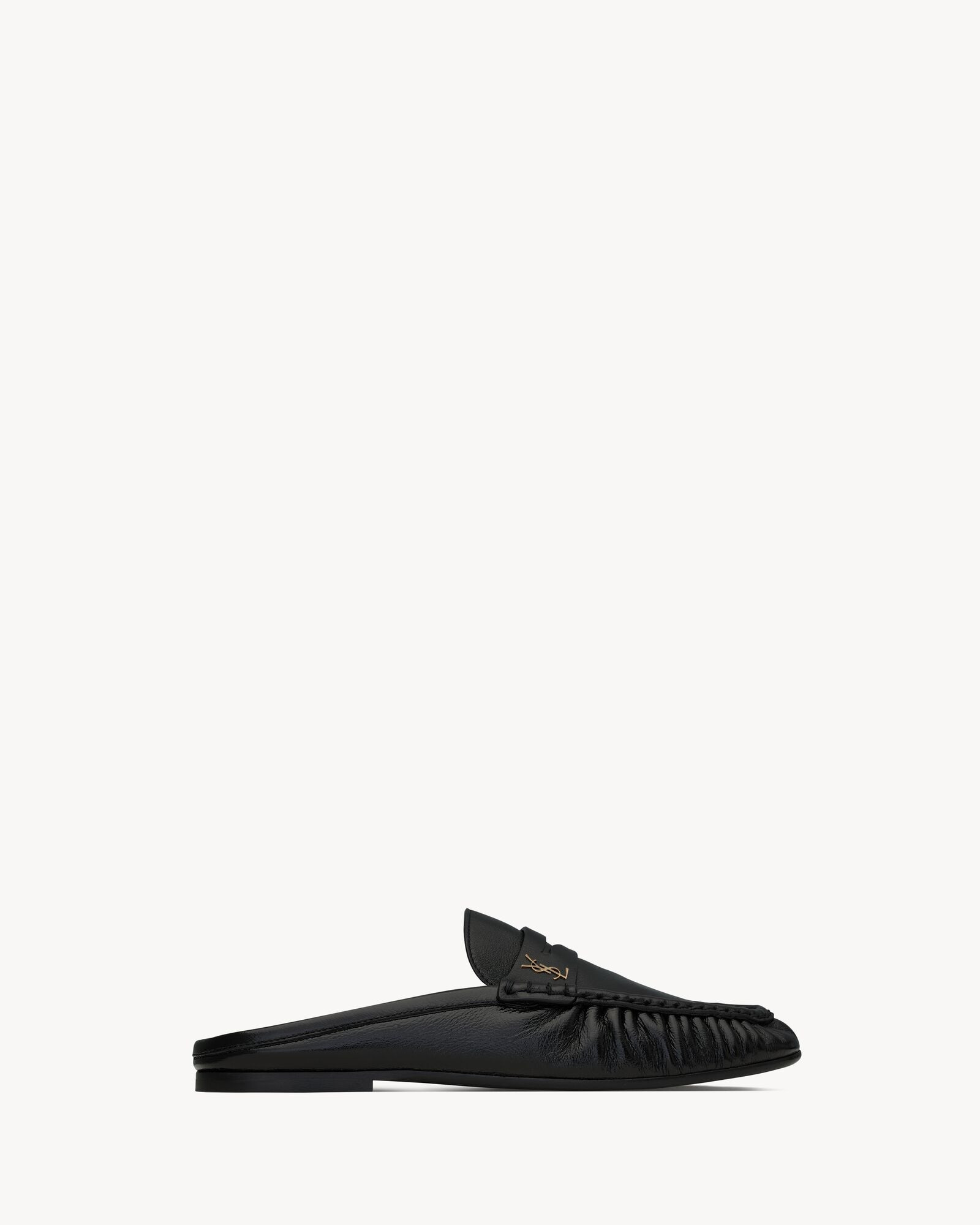 LE LOAFER mules in shiny creased leather | Saint Laurent Inc. (Global)
