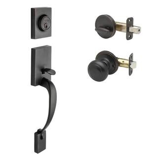 Copper Creek Fashion Tuscan Bronze Door Handleset and Colonial Knob Trim FZ2610xCK-TB | The Home Depot