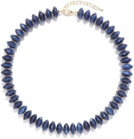 Elegance 11 designs Colorful Beaded Necklaces for Women Beach Necklace Rainbow Resin Statement Ne... | Amazon (US)