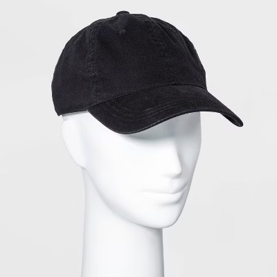 Women's Washed Canvas Baseball Hat - Wild Fable™ Black | Target