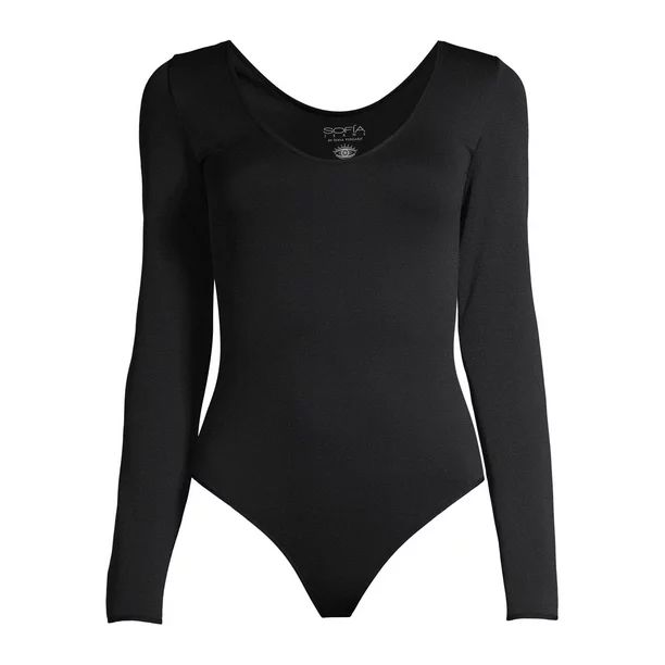 Sofia Jeans By Sofia Scoop Long Sleeve Bodysuit - Walmart.com | Walmart (US)