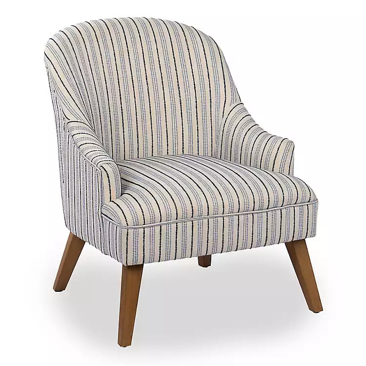 Blue Striped Aubrey Accent Chair | Kirklands