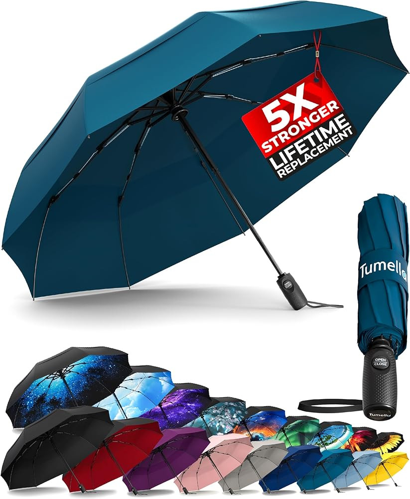 TUMELLA Strongest Windproof Travel Umbrella (Compact, Superior & Beautiful), Small, Wind-Tested, ... | Amazon (US)