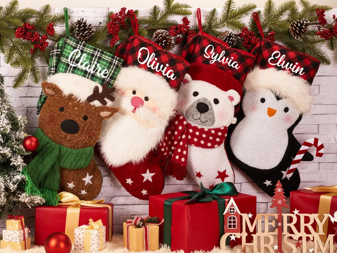 Personalised Name Stocking,Custom Family Christmas Stockings,3D Holiday Stocking,Large Stockings,... | Etsy (US)