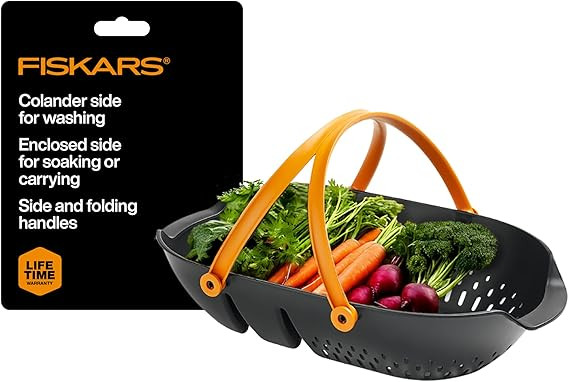 Fiskars Garden Harvest Basket - Container for Gardening and Harvesting with Tool Caddy - Harvesti... | Amazon (US)