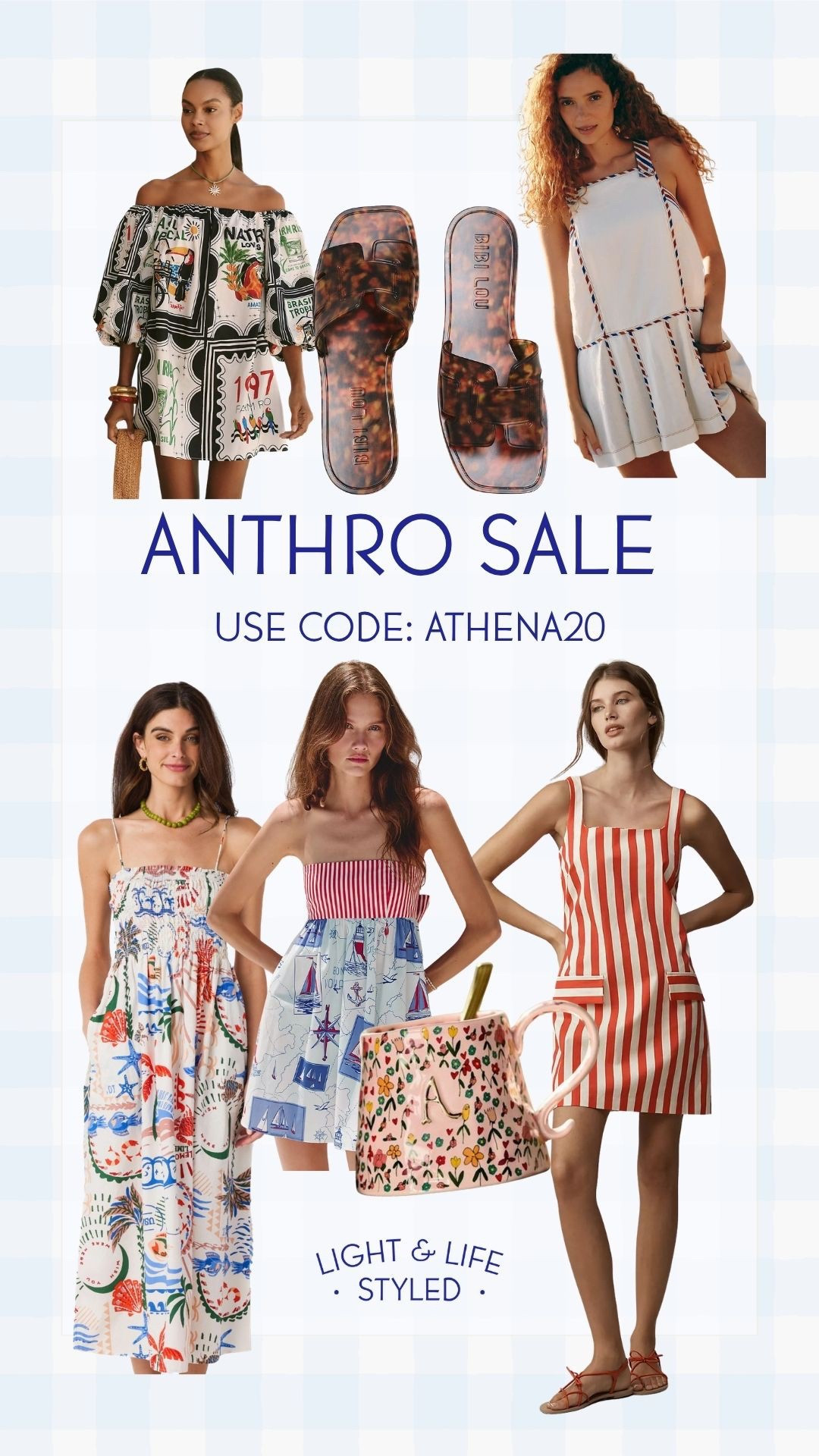 I just got these cute picks in and they are all on sale with my code Athena20. I’ve found a number of beautiful summer pieces that are great quality and absolutely stunning.  The tortie color of these jelly sandals is such a cute and elevated way to wear the trend. 
Anthropologie sale, summer fashion

#LTKSeasonal #LTKOver40 #LTKSaleAlert