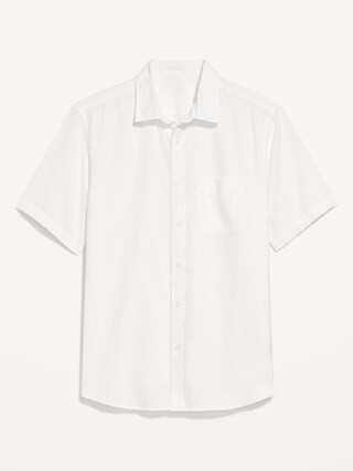 Classic Fit Everyday Linen-Blend Shirt | Old Navy (US)