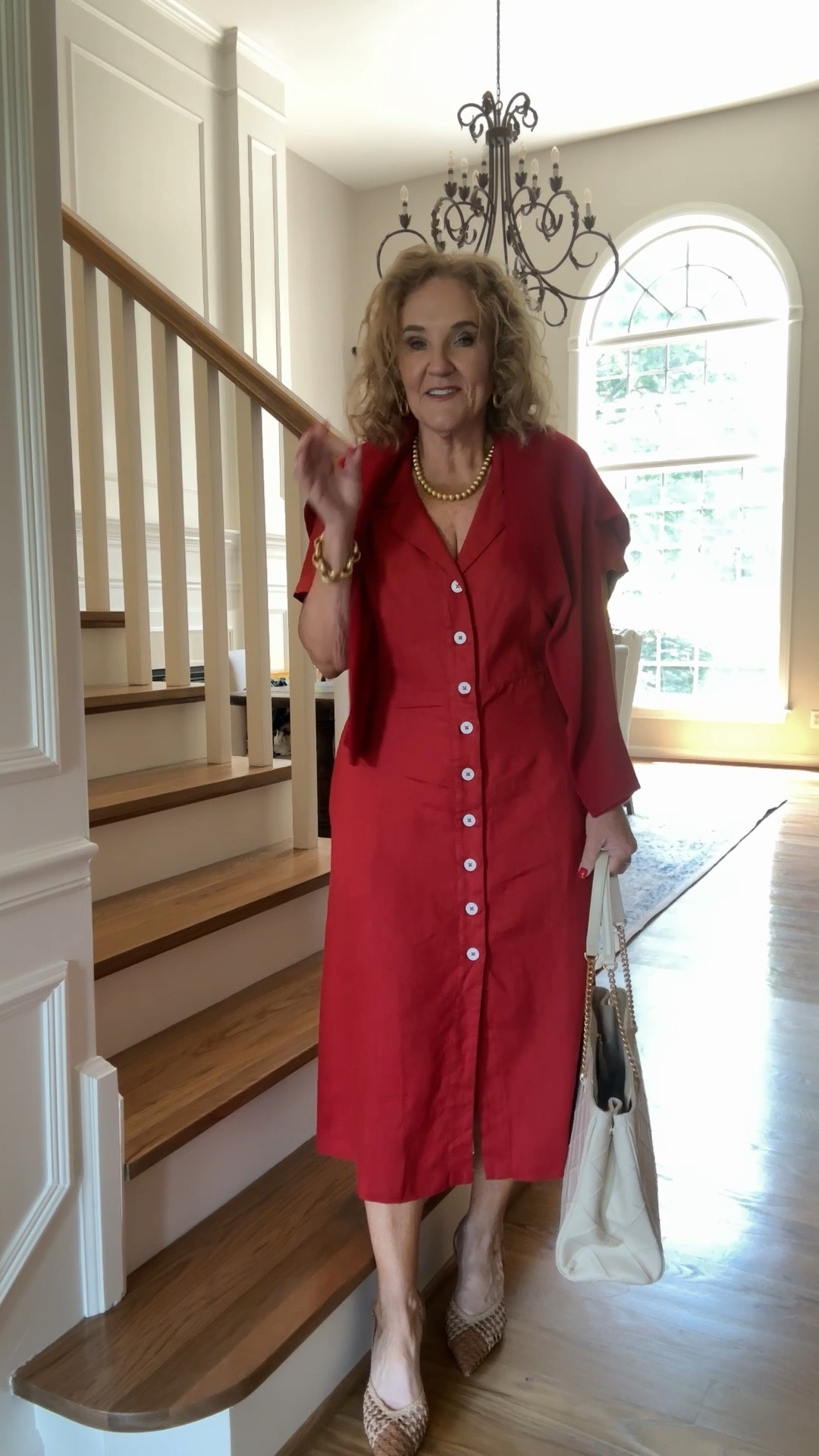 Quince linen dress size medium and a matching red cashmere sweater for cooler nights or AC 


#LTKWorkwear #LTKOver40 #LTKPetite