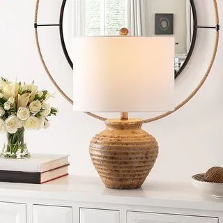 SAFAVIEH Lighting 23-inch Kamryn Resin Table Lamp - 14" x 14" x 23" - On Sale - Overstock - 32201... | Bed Bath & Beyond