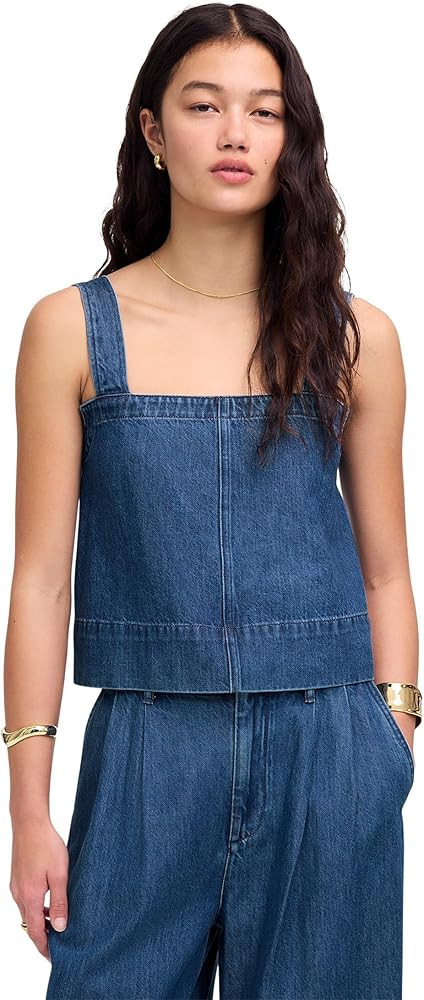 Madewell Women's Crop Swing Top in McNair Wash | Amazon (US)