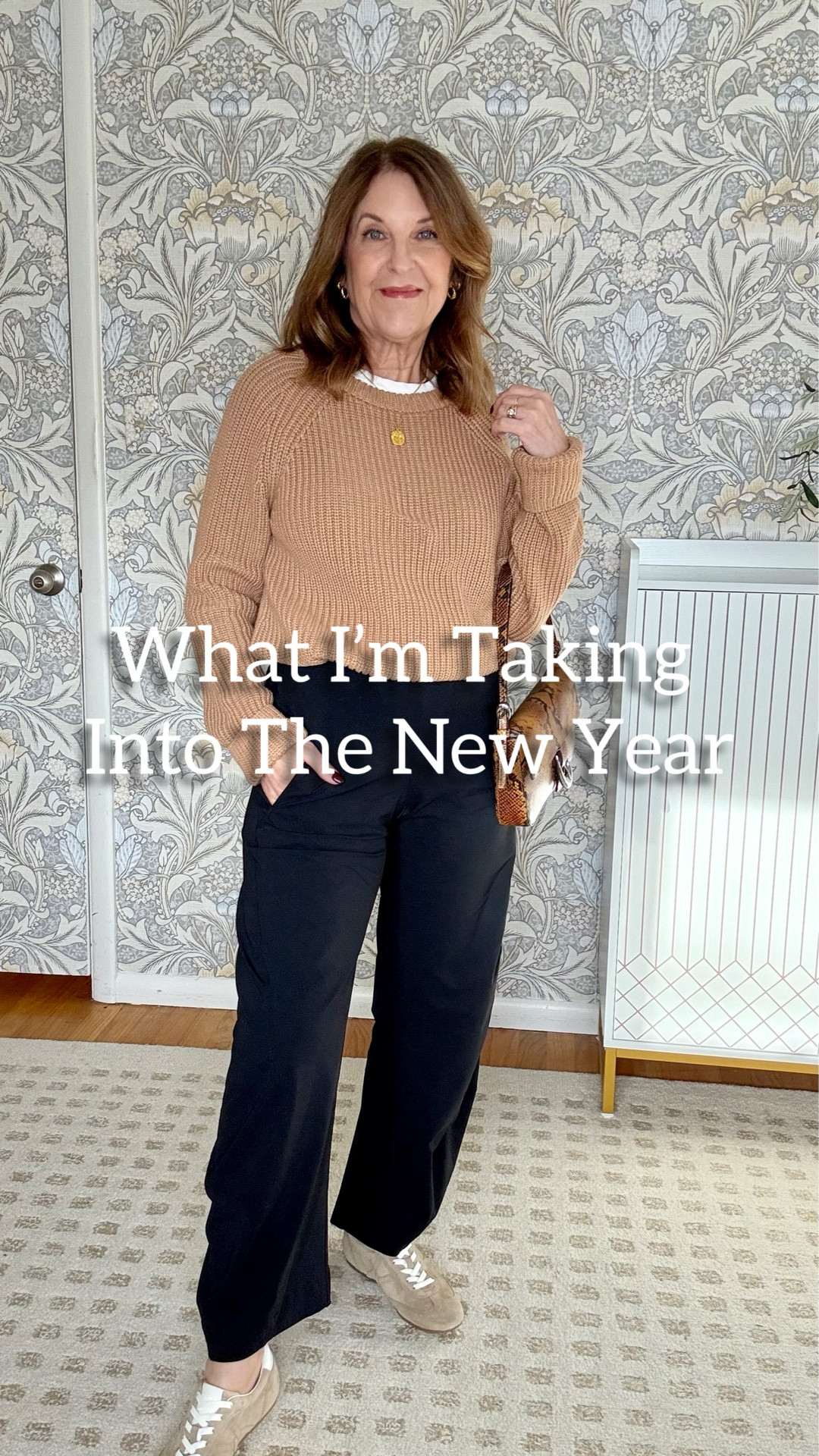 2025 was a meaningful year. 
Welcoming a new grandchild, celebrating my daughter‘s wedding, and traveling to Paris, Italy, New York, and California-moments I’ll always be grateful for.

I’ve been thinking about the new year and what I want to take with me: chic outfits to share, great friends, family time and traditions, being intentional with how I spend my time, trips and adventures, and finding my people here!  

How about you? What’s one thing you are taking with you in the new year? 

If this feels like the kind of year you want, follow along. I’d love to have you here. 

Pant run tts. I'm wearing a regular 2. 
Sweater runs tts- I'm wearing a size Xs.
Shoes run tts.  I'm
Wearing a size 6. 


#LTKOver40 #LTKSeasonal #LTKFindsUnder100