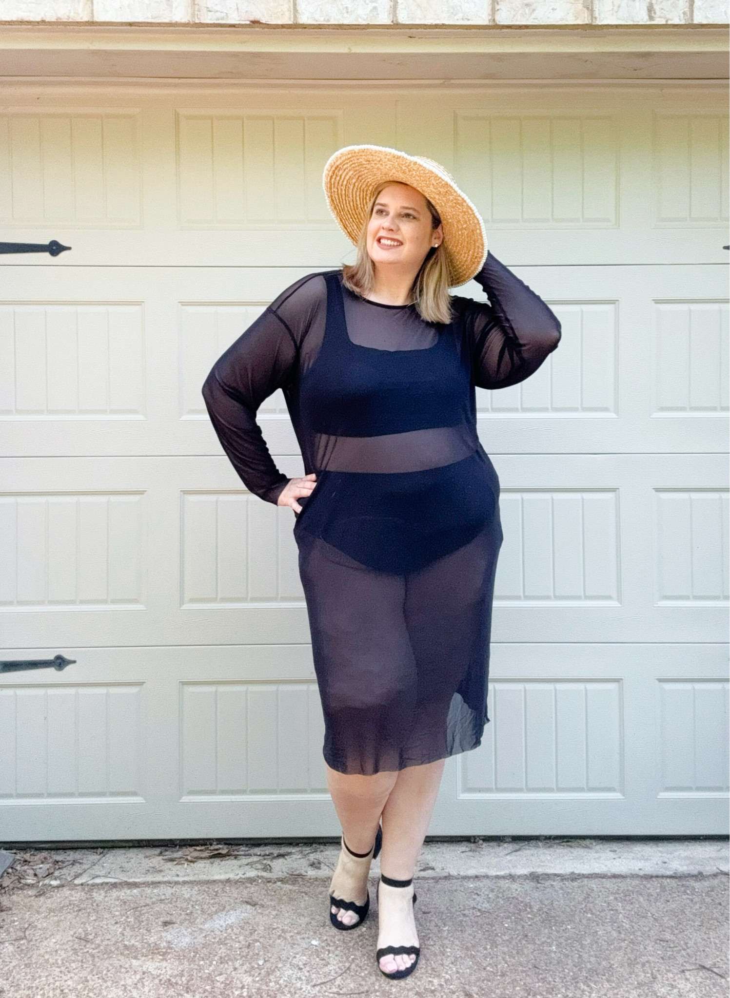 Mesh dress coverup and black bikini 🖤 This look is part of the 30% off sitewide Universal Standard sale. You can also use my code INFS-AMBMANDY to save an additional 10% 

#LTKPlusSize #LTKSwim #LTKSaleAlert