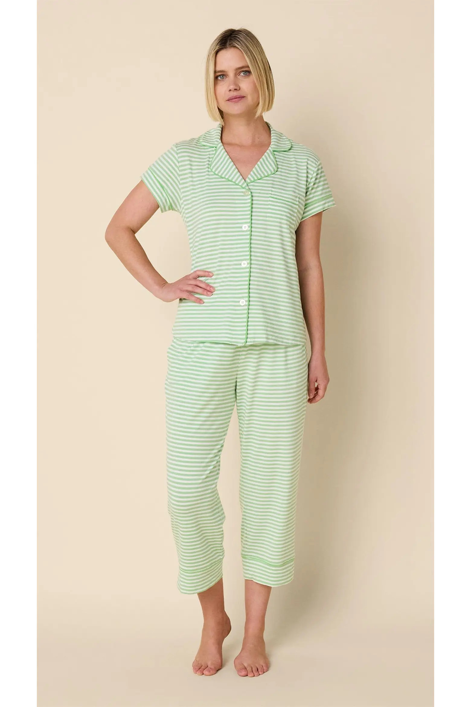 The Cat's Pajamas Pima Knit Capri Set (Women) | Nordstrom | Nordstrom
