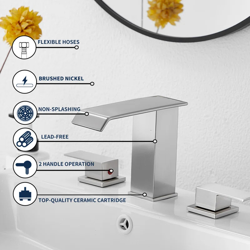 Widespread Faucet 2-handle Bathroom Faucet with Drain Assembly | Wayfair North America