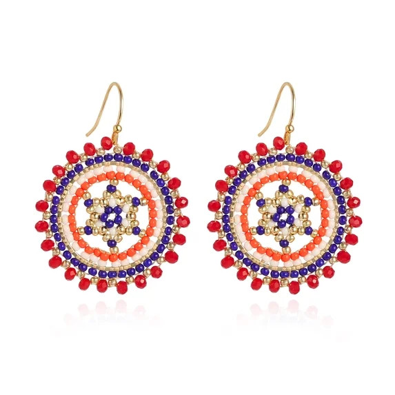 Badu 4th Of July Earrings For Women American Usa Patriotic Red White And Blue Flag Earrings Anniv... | Walmart (US)
