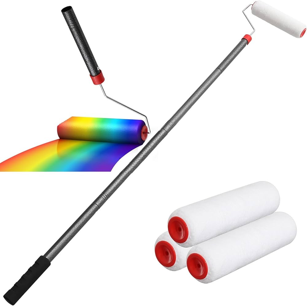 Paint Roller Brush Kit, 6 FT Paint Roller Extension Poles Multi-Function Paint Roller Kit with Br... | Amazon (US)