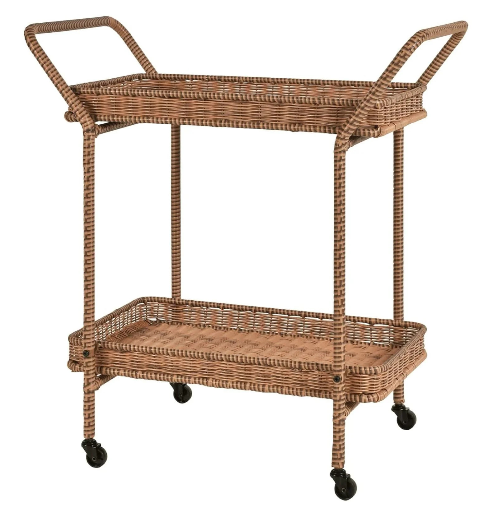 Outdoor Resin Wicker Serving Cart - Walmart.com | Walmart (US)