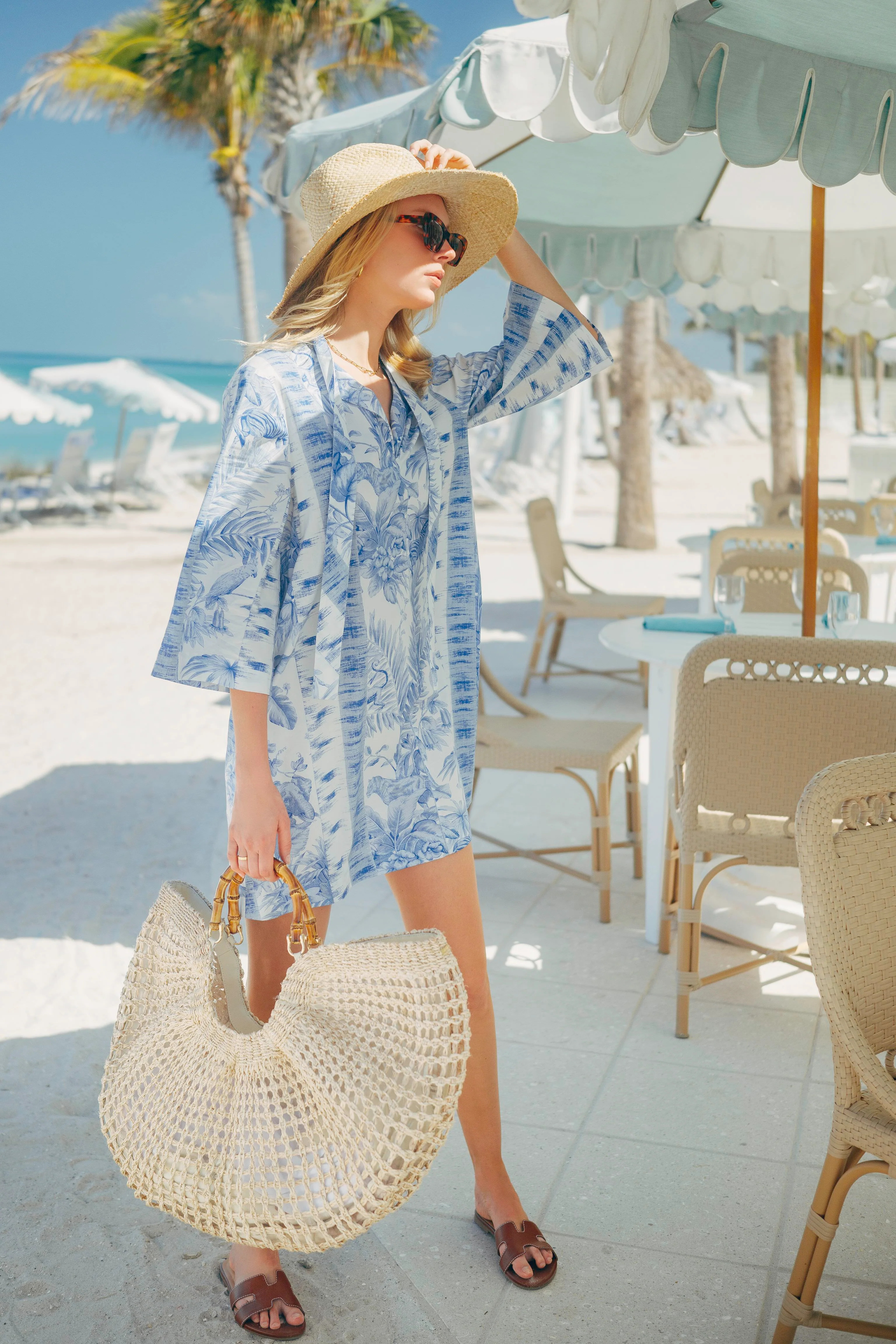 Menagerie Toile Marseille Caftan | Tuckernuck (US)