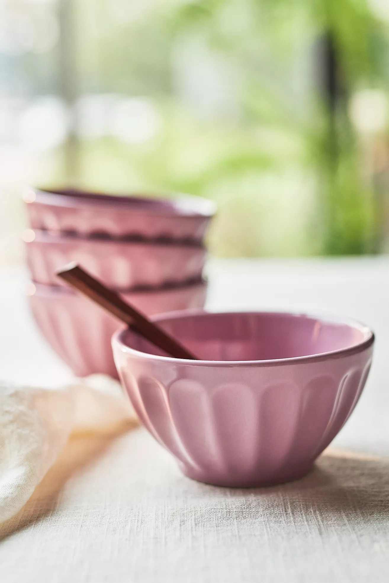 Amelie Latte Stoneware, Set of 4, Portuguese Cereal Bowls | Anthropologie (US)