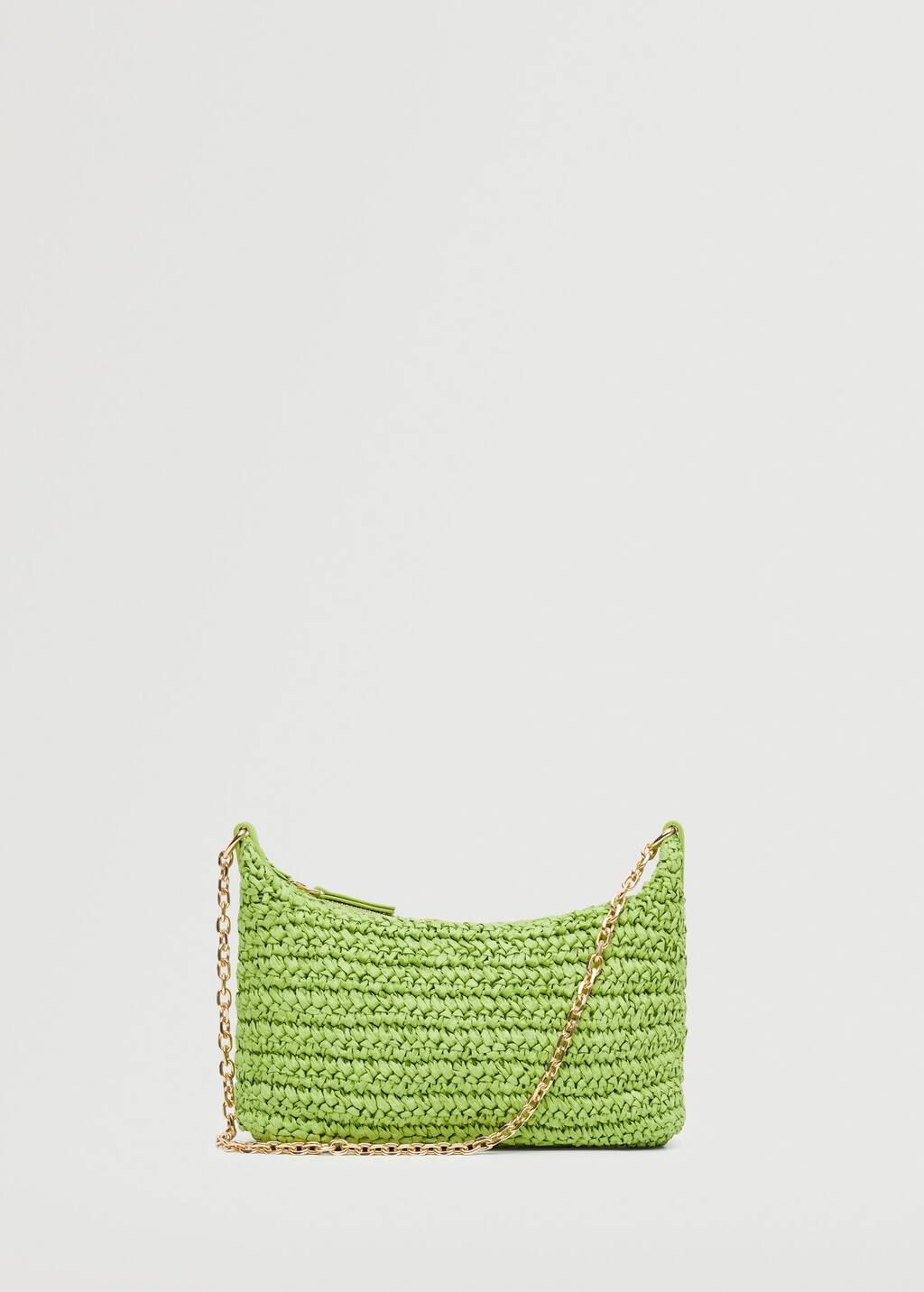 Raffia baguette handbag | MANGO (UK)