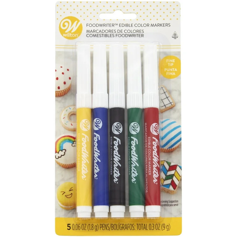Wilton Fine Tip FoodWriter Edible Color Markers, 5-Count | Walmart (US)