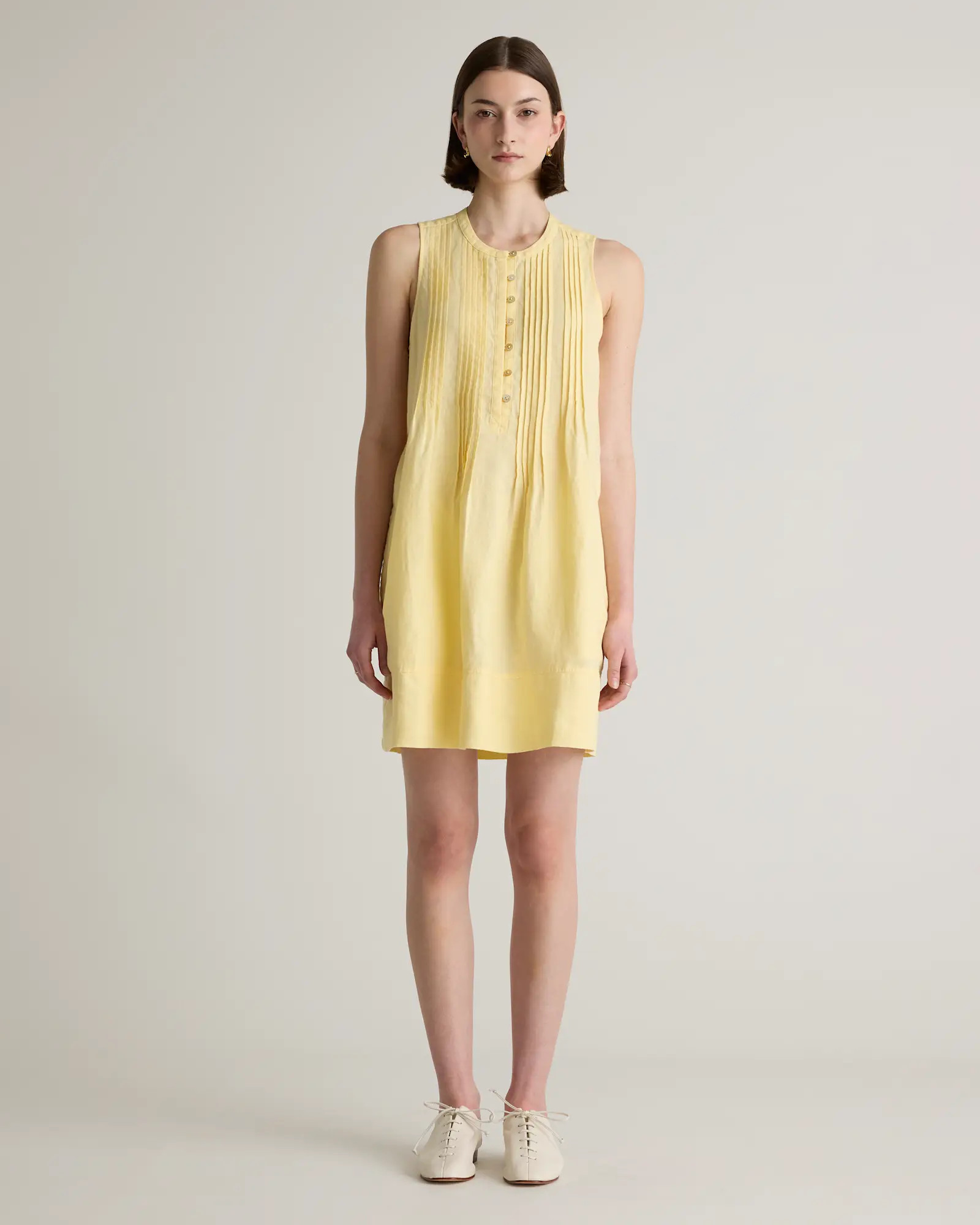 100% European Linen Sleeveless Swing Dress | Quince