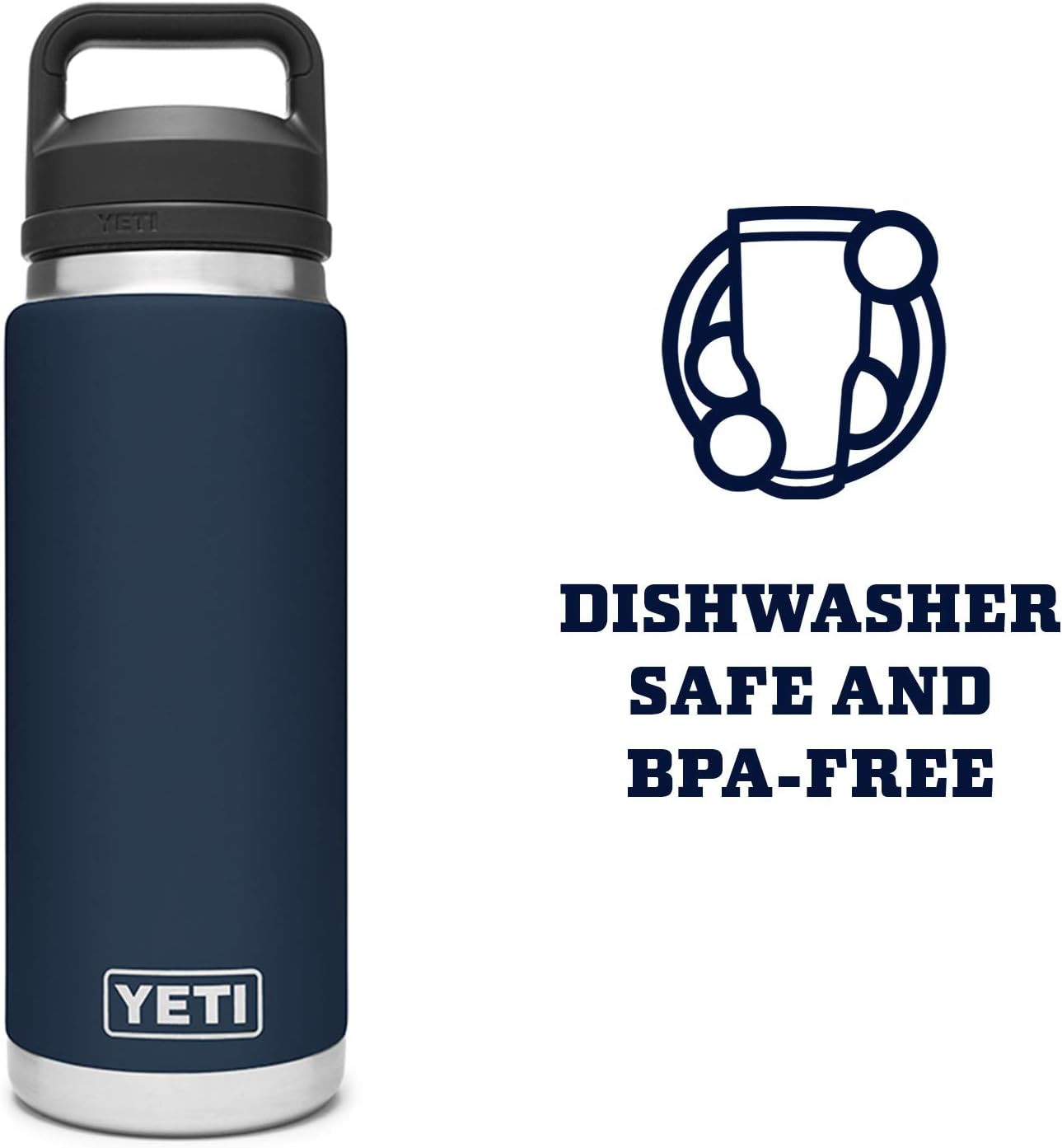 YETI Rambler 26 oz Bottle, Vacuum Insulated, Stainless Steel with Chug Cap | Amazon (US)