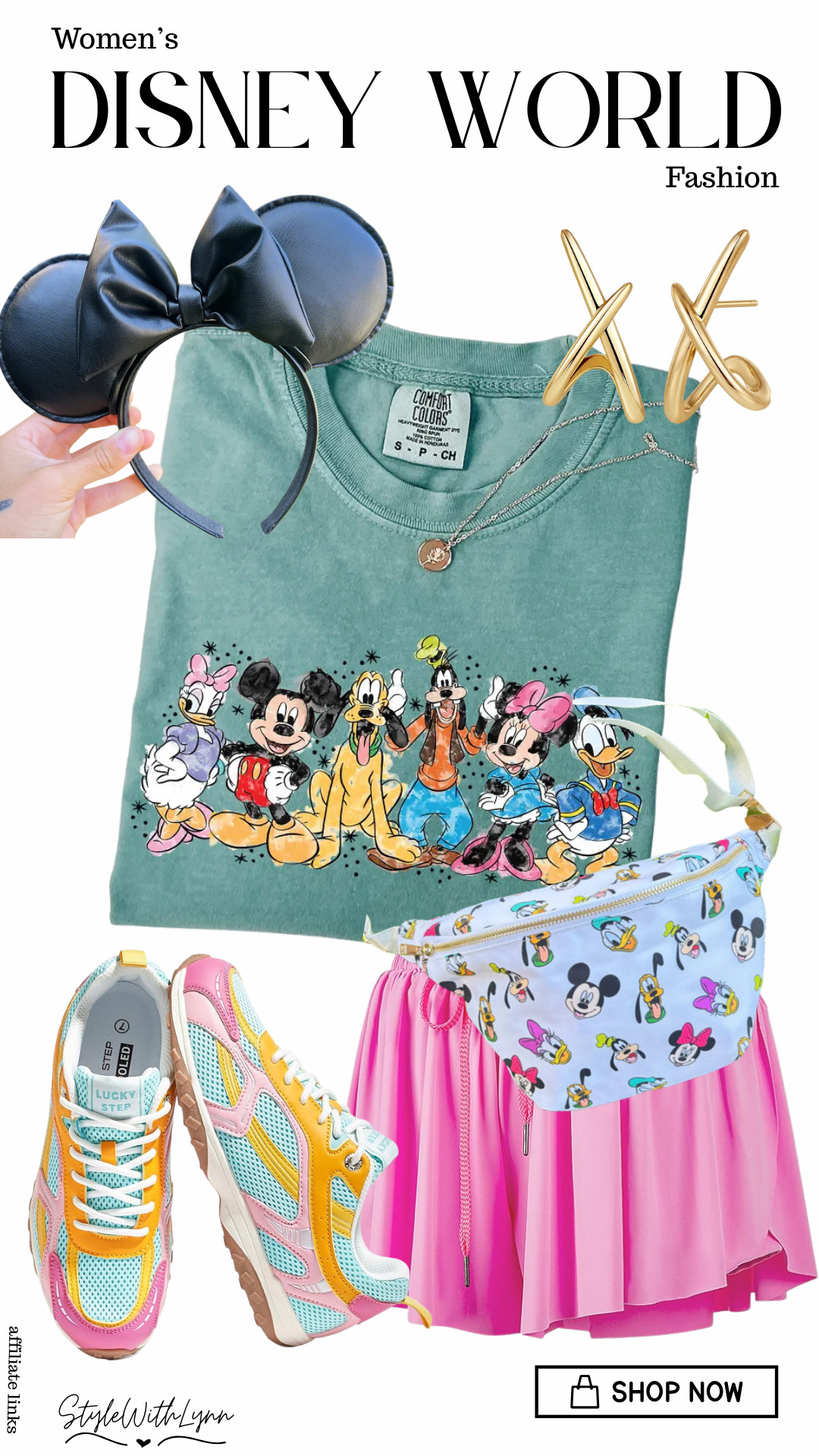 This colorful park outfit is giving main character energy all day long! From the cutest character tee to the comfiest sneakers, this look is perfect for walking the parks, grabbing snacks, and snapping castle pics.📸🏰 Don’t forget the statement ears and a fun belt bag to keep it hands-free and cute!

Ready to turn heads on your next Disney day? 💕🎢

disney world outfit, disney outfit women, disney park style, colorful disney outfit, disney graphic tee outfit, disney skirt outfit, disney sneakers outfit, disney belt bag, disney ears outfit, theme park outfit, what to wear to disney world, cute disney outfits, disney fashion inspo, disney summer outfit, disney vacation outfit 

 #LTKootd #LTKTravel