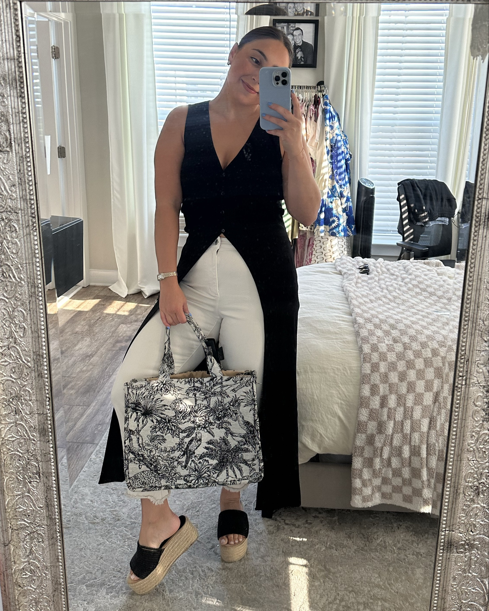 lovee this long black shirt (I guess you call it)?! Bought on revolve. Size large. All sizes are currently in stock! Pairs well with white jeans or could be cute with black shorts for summer! So comfy & great quality ☺️

#LTKFindsUnder50 #LTKU #LTKWorkwear