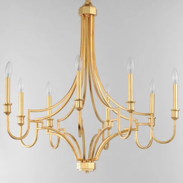 Calliope 8 - Light Steel Dimmable Classic / Traditional Chandelier | Wayfair North America