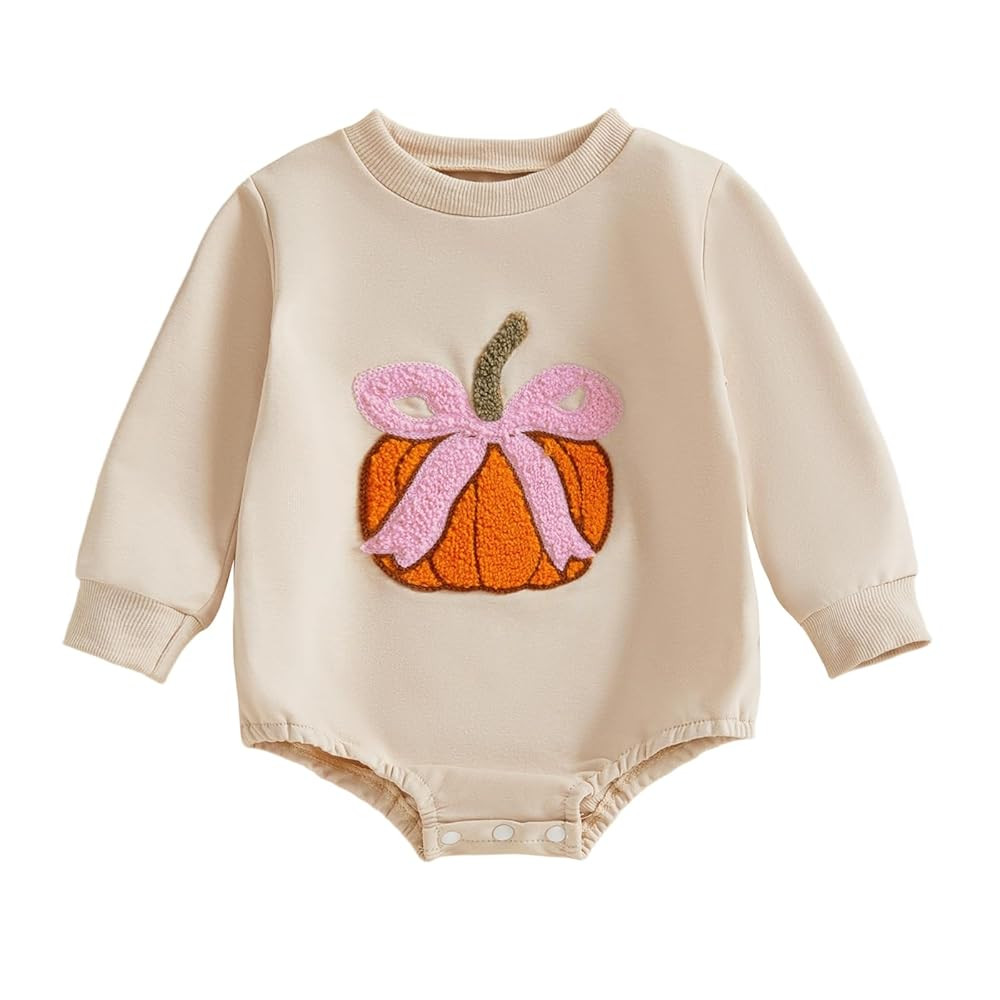 Newborn Baby Girl Christmas Outfit Waffle Gingerbread Onesie Bubble Romper Sweatshirt Infant Fall... | Amazon (US)