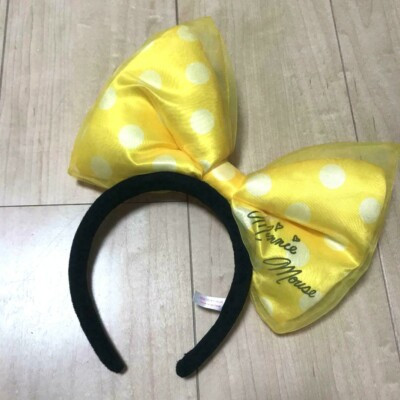 " Yellow " Tokyo Disney Resort  Headband Minnie Mouse Chiffon Ribbon TDS TDL TDR | eBay US