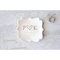 Engagement Ring Dish Personalized Holder Dish, Custom Engaged Couple Gift, Wedding Gifts, Proposal R | Etsy (US)