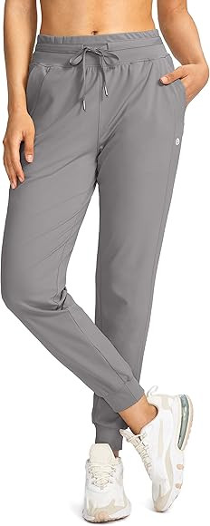G Gradual Women's Joggers Pants with Zipper Pockets High Waisted Athletic Tapered Sweatpants for ... | Amazon (US)
