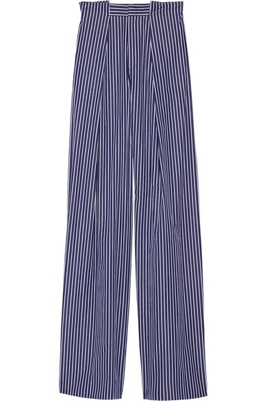 Striped cotton-poplin wide-leg pants | NET-A-PORTER (US)