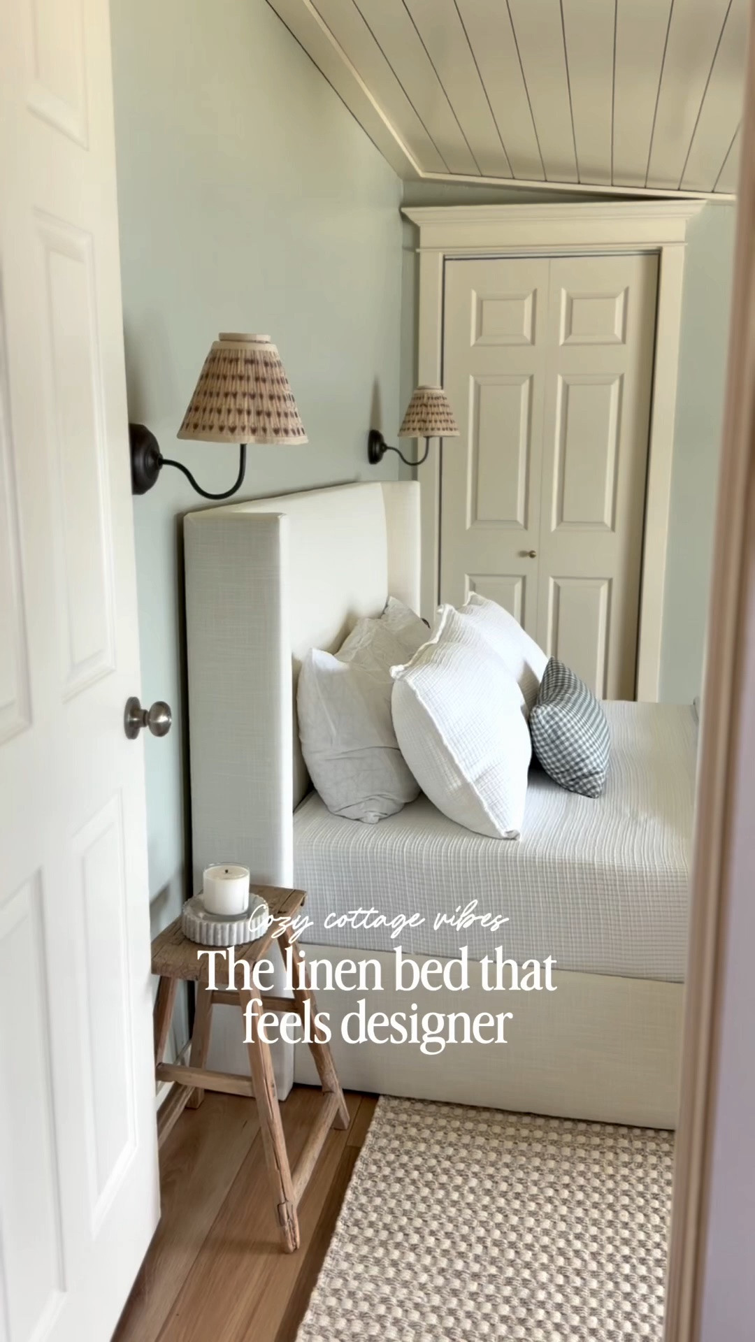My lake cottage bedroom dreams are coming true! We recently added my dream linen bed from @onequince and it’s beautiful! This is the 100% linen bed frame in the Canvas fabric with the 48” headboard. The color and subtle texture are perfect in here! 

We also have this bed in Flax in my son's room so I knew we’d love it in our bedroom too! #quincepartner

#LTKHome