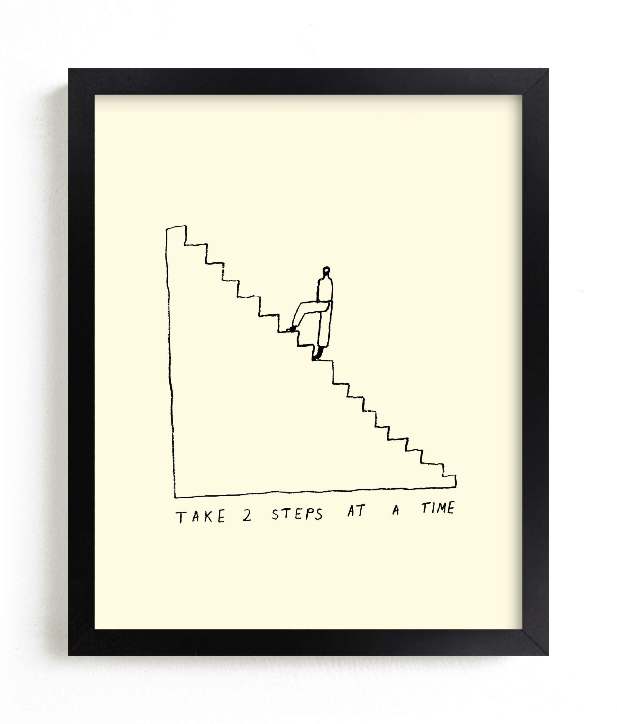 "Two Steps at a Time" - Drawing Limited Edition Art Print by Elliot Stokes. | Minted
