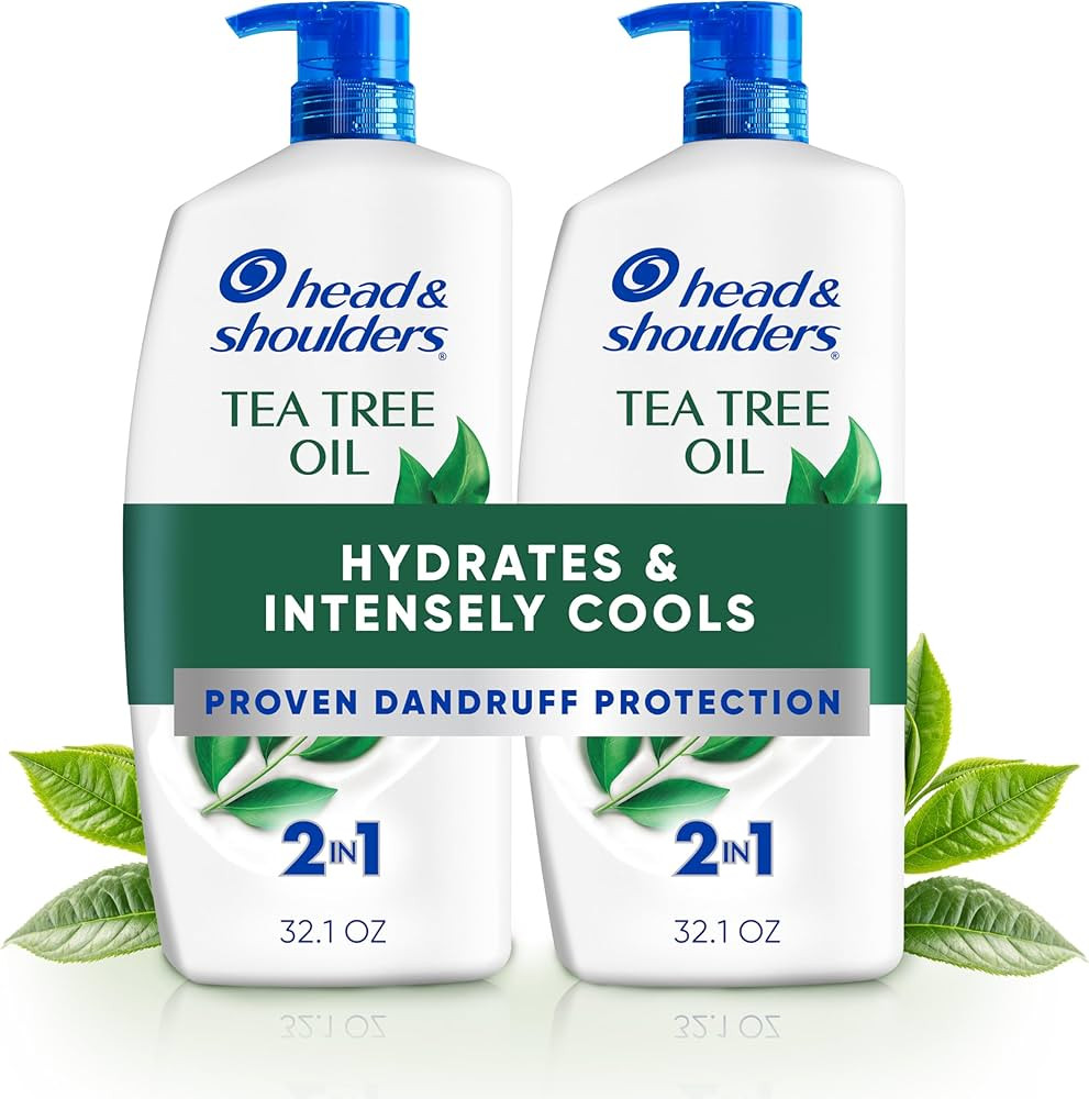 Head & Shoulders Anti-Dandruff Shampoo and Conditioner with 1% Pyrithione Zinc, Tea Tree Oil 2-in... | Amazon (US)