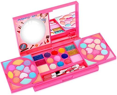 Tomons Kids Makeup Kit for Girls Princess Real Washable Cosmetic Pretend Play Toys with Mirror - Saf | Amazon (US)