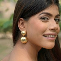 Big Disc Earrings Chunky Gold ~ Silver Oversized Bold Jewelry Boho Valentines Gift For Her Statement Earrings | Etsy (US)