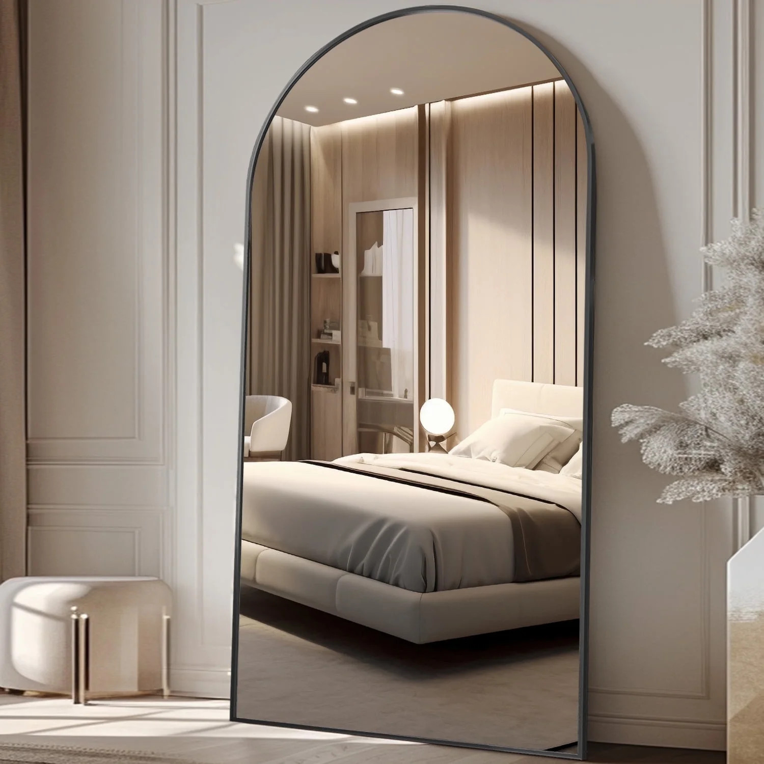 Antok Arched Full Length Floor Mirror 81"x41" Full Body Mirror with Stand, for Bedroom, Living Ro... | Walmart (US)