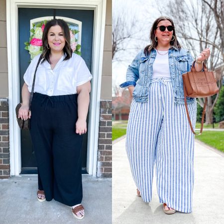 These plus size linen blend pants from Target have been one of the top selling items for March! These would be great for a plus size vacation outfit or plus size workwear. Wearing them in a 3X - I’m 5’7.

#LTKcurves #LTKunder50 #LTKFind
