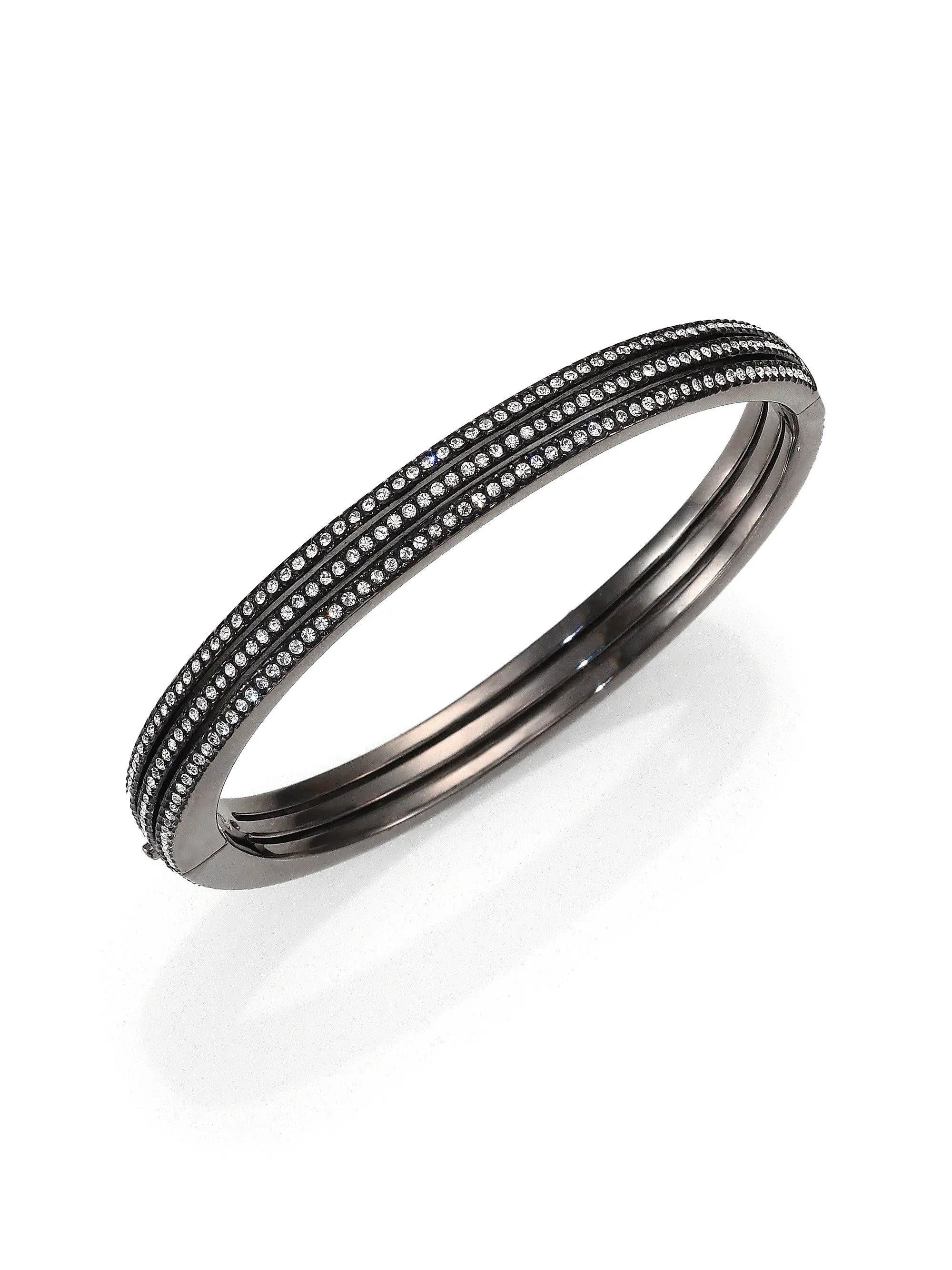 Pavé Crystal Three-Row Bangle Bracelet | Saks Fifth Avenue